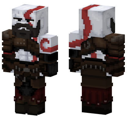 Ragnarok Kratos Update Minecraft Bedrock skin