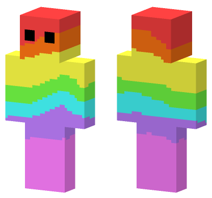 Rainbow Dragon Skin Minecraft Bedrock skin