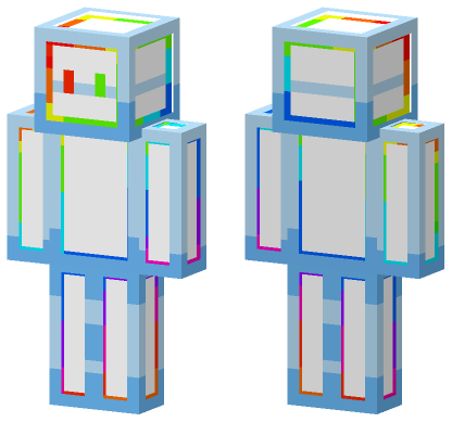 Rainbow Gradient Skin Minecraft Bedrock skin