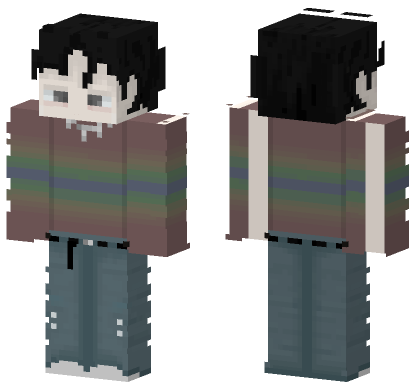 Rainbow Masc Outfit Minecraft Bedrock skin