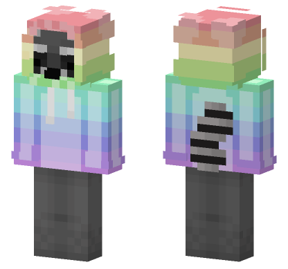 Rainbow Pastel Outfit Minecraft Bedrock skin