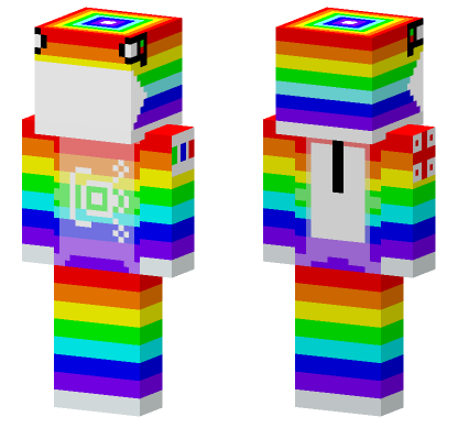 Rainbow Spacesuit Outfit Minecraft Bedrock skin