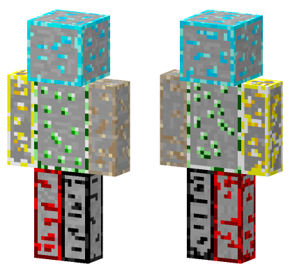 Rainbow Text Blocks Minecraft Bedrock skin