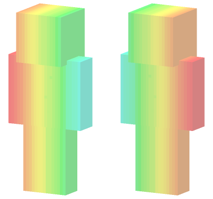 Rainbow Transparente Skeppy Minecraft Bedrock skin