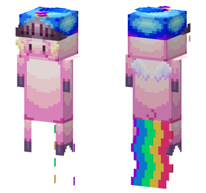 Rainbow Unicorn Skin Minecraft Bedrock skin