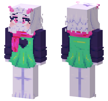 Ralsei No Hat Without Glasses Deltarune Minecraft Bedrock skin