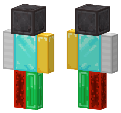 Rare Block Outfit Minecraft Bedrock skin