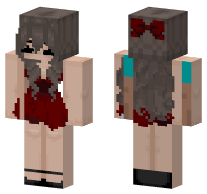 Red 5270026 Girl Minecraft Bedrock skin