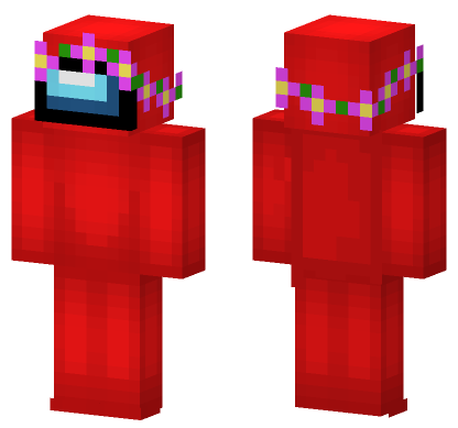 Red Among Us Skin Minecraft Bedrock skin