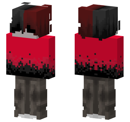 Red And Black Hoodie Minecraft Bedrock skin