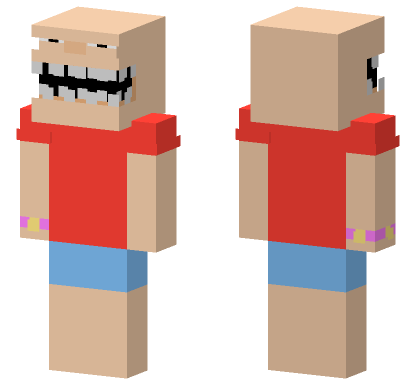 Red And Blue Outfit Minecraft Bedrock skin