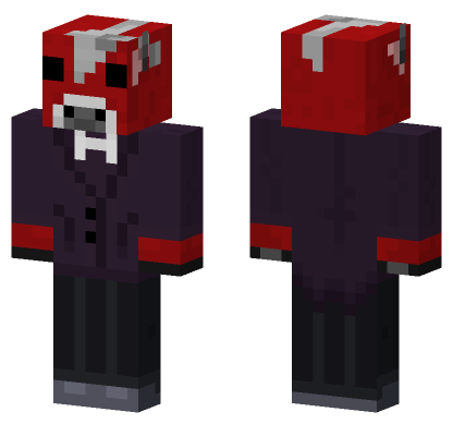 Red And Grey Suit Minecraft Bedrock skin