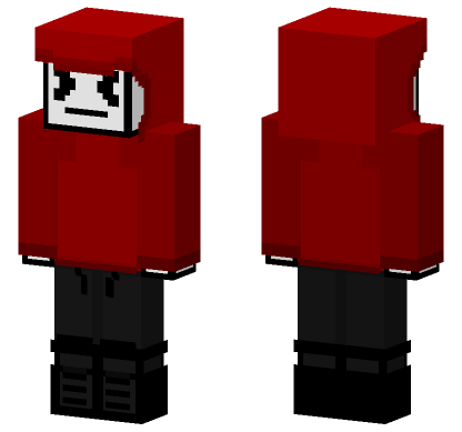 Red And White Striped Outfit Minecraft Bedrock skin
