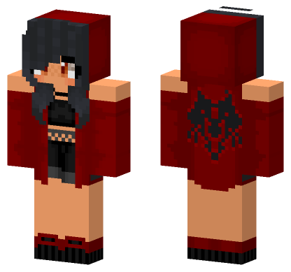 Red Aphmau Skin Minecraft Bedrock skin
