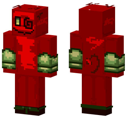 Red Demon Outfit Minecraft Bedrock skin