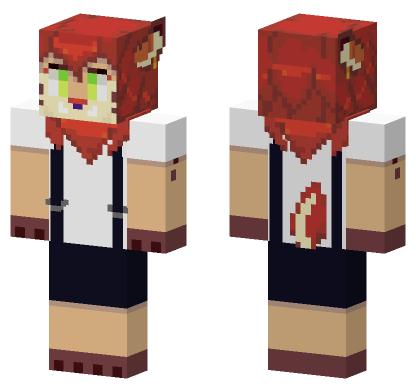 Red Dragon Girl Minecraft Bedrock skin