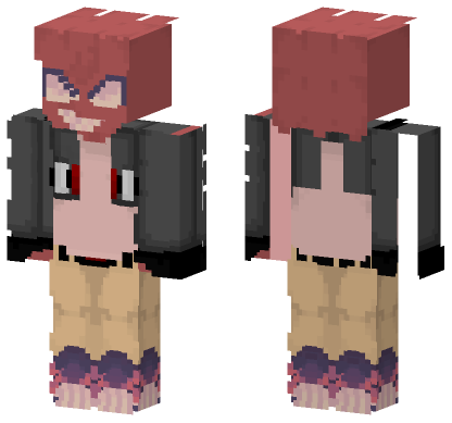 Red Haired Anime Girl Minecraft Bedrock skin