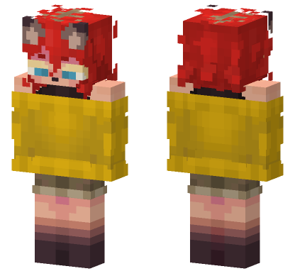 Red Haired Girl Minecraft Bedrock skin