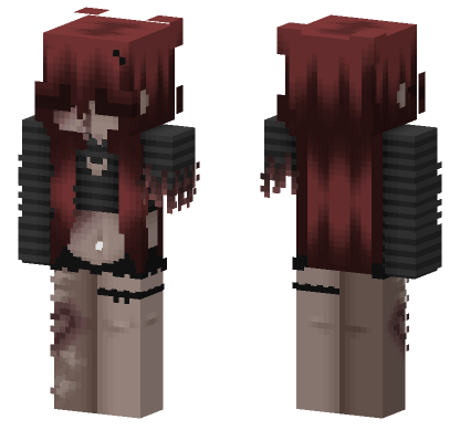 Red Haired Girl Minecraft Bedrock skin