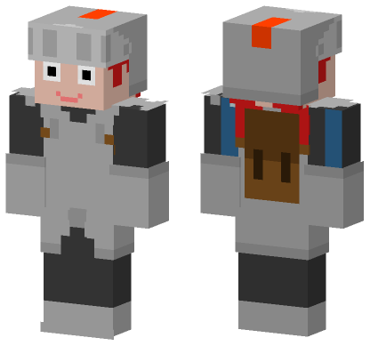 Red Haired Knight Minecraft Bedrock skin