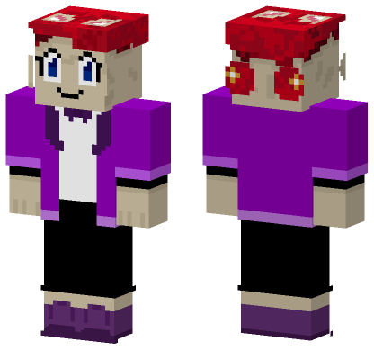 Red Hooded Figure Minecraft Bedrock skin