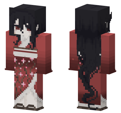 Red Kimono 6894652 Minecraft Bedrock skin