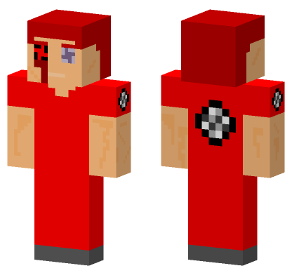 Red Outfit With Sharingan Minecraft Bedrock skin