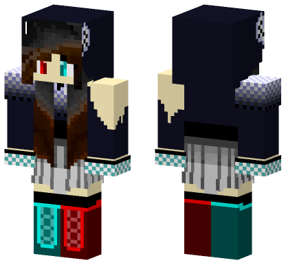 Red Panda Hoodie Domino Minecraft Bedrock skin