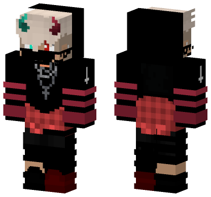 Red Plaid School Uniform Minecraft Bedrock skin