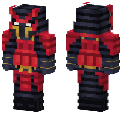 Red Ronin Warrior Minecraft Bedrock skin