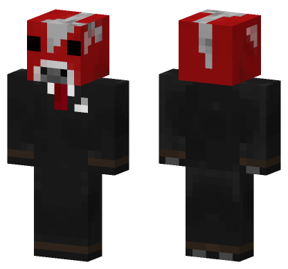 Red Skeleton Warrior Minecraft Bedrock skin
