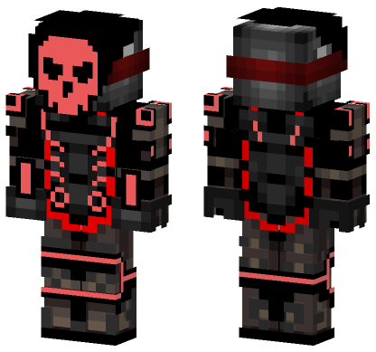Red Skull Assassin 2.0 Minecraft Bedrock skin