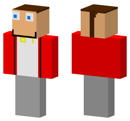 Red Sleeved Casual Outfit Minecraft Bedrock skin