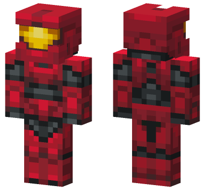 Red Spartan Armor Minecraft Bedrock skin
