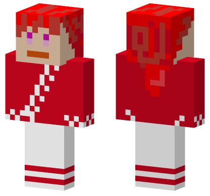 Red White 4714966 Minecraft Bedrock skin