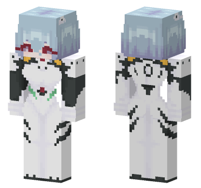 Rei Ayanami Evangelion Minecraft Bedrock skin