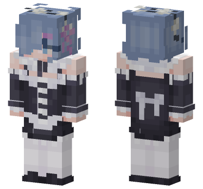 Rem Maid Outfit Minecraft Bedrock skin