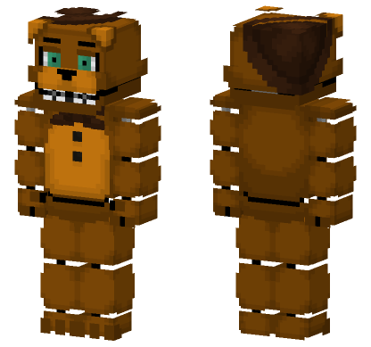 Retro Golden Freddy Brown Hat Minecraft Bedrock skin