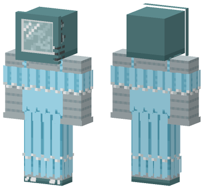 Retro Tech Head Minecraft Bedrock skin