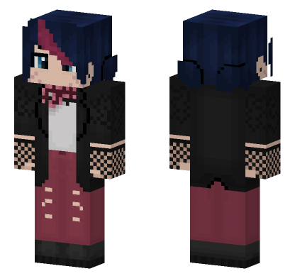 Reverse Marinette Minecraft Skin Minecraft Bedrock skin