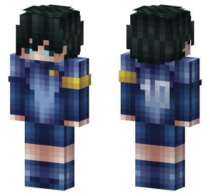 Rin Blue Jersey Minecraft Bedrock skin