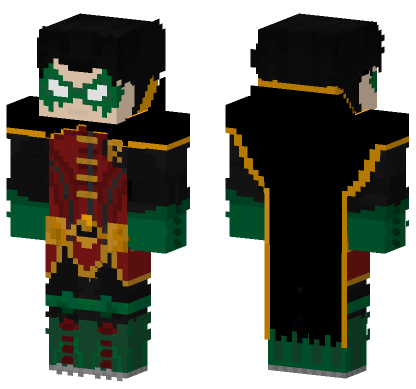 Robin Damian Wayne Minecraft Bedrock skin