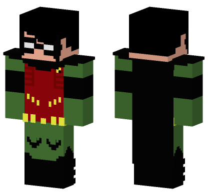 Robin Dick Grayson Minecraft Bedrock skin