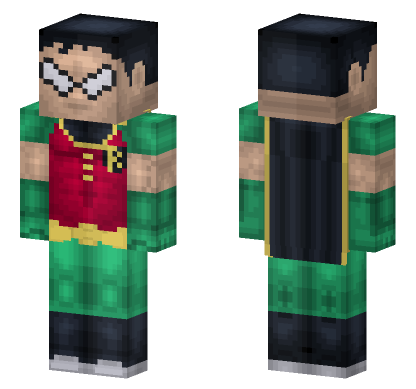 Robin Teen Titans Dick Grayson Minecraft Bedrock skin