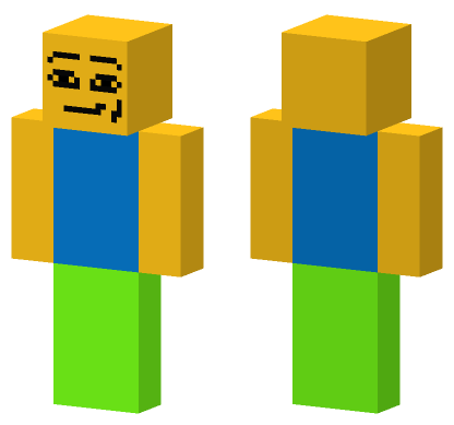 Roblox Noob Minecraft Bedrock skin