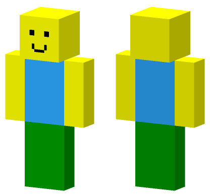 Roblox Noob Awesome Minecraft Bedrock skin