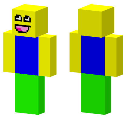 Roblox Noob Derp Face Minecraft Bedrock skin