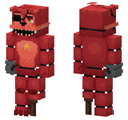 Rockstar Foxy FNAF Skin Minecraft Bedrock skin