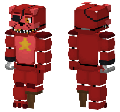 Rockstar Foxy Skin Minecraft Bedrock skin