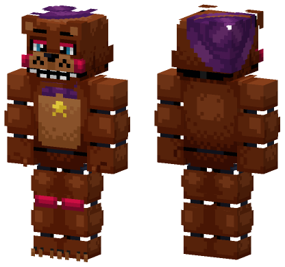 Rockstar Freddy Skin Minecraft Bedrock skin